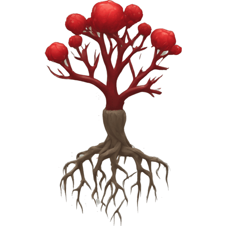 blood with thorny roots emoji