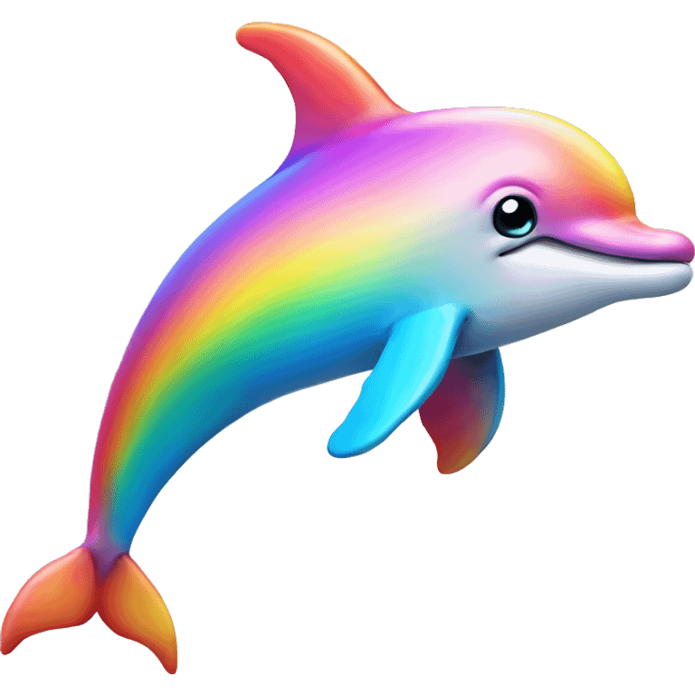 Beautiful rainbow dolphin emoji