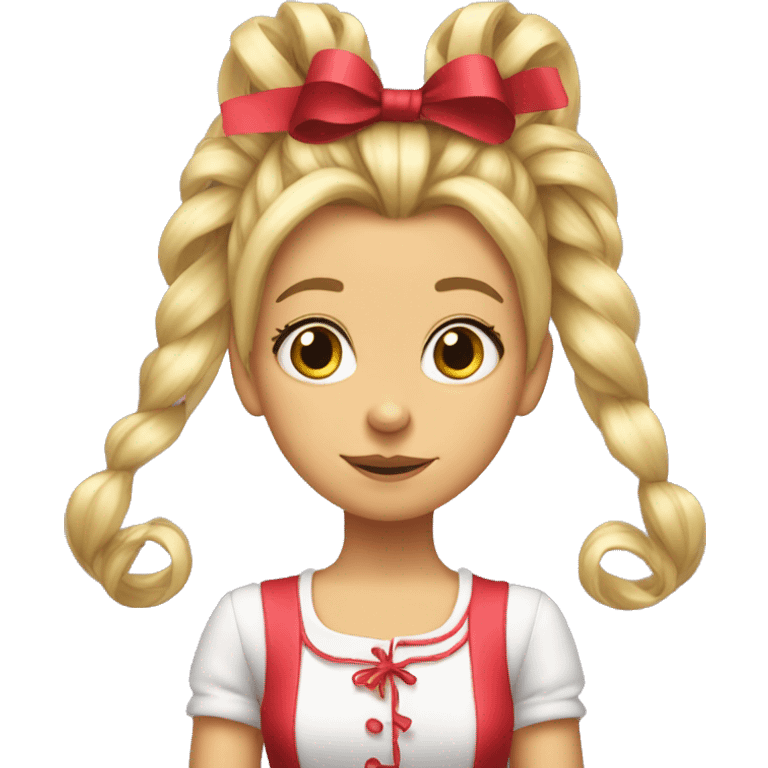 Cindy-lou who hair with ribbons emoji