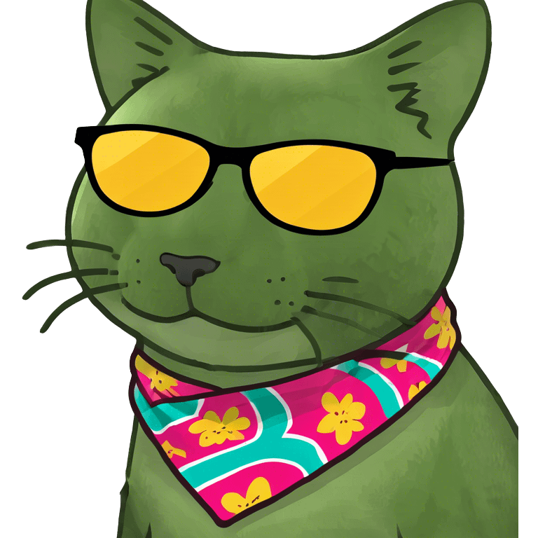 Cat with sunglasses emoji