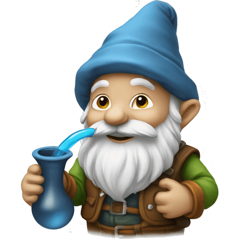 Gnome with a water pipe emoji