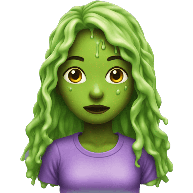 girl covered in ooze emoji