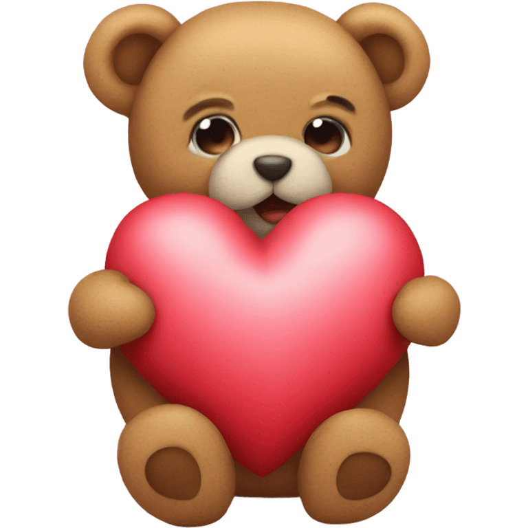 Heart with teddy  emoji