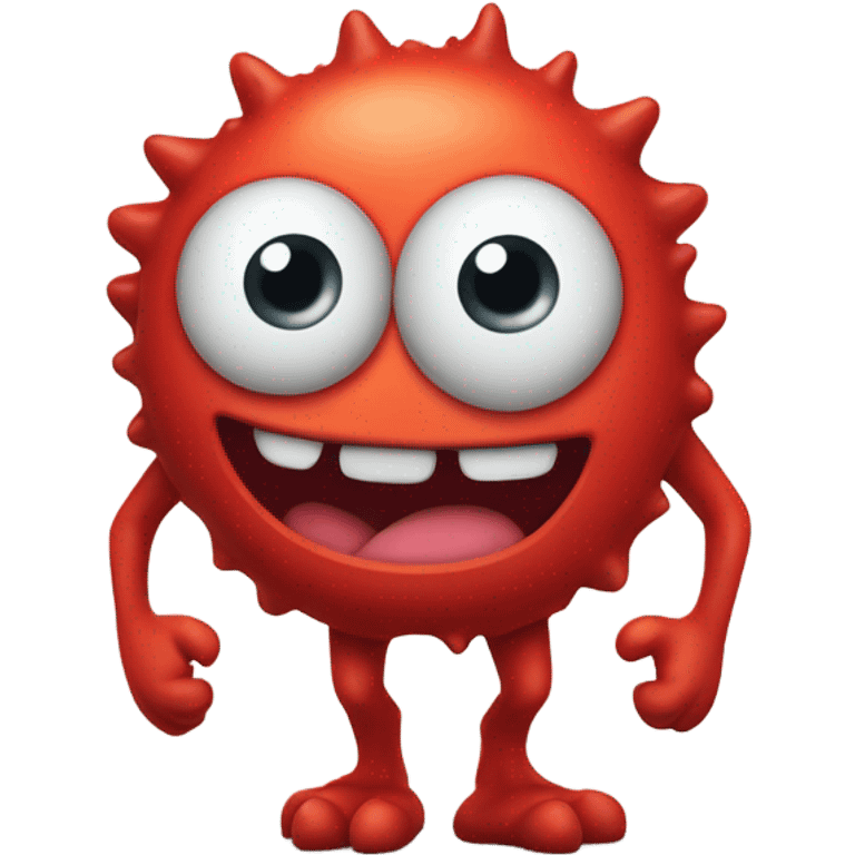 kind funny red baby monster emoji