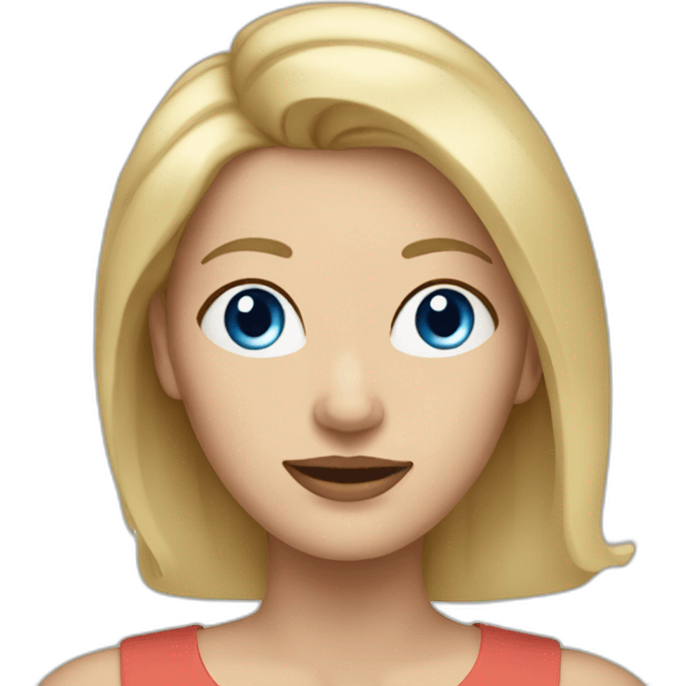 middle age woman with blonde hair and blue eyes emoji