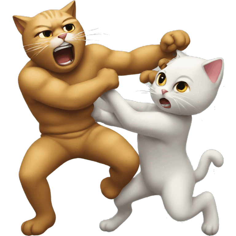 Cat fight  emoji