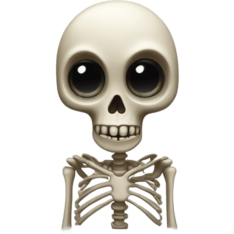 Skeleton shocked emoji