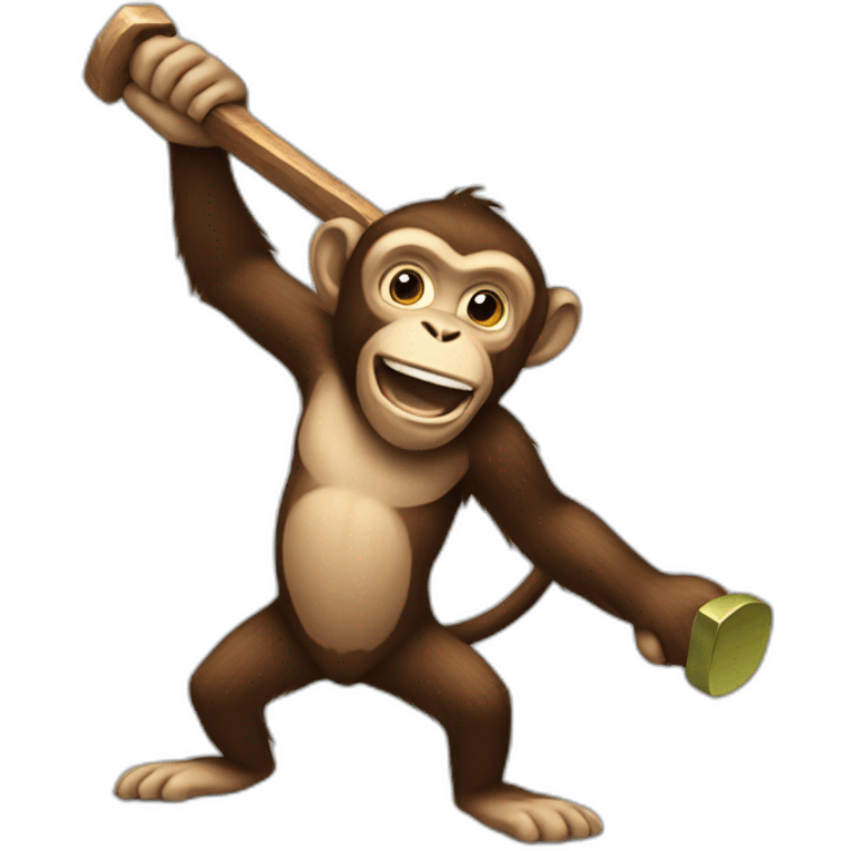 monkey hitting something with a hammer emoji