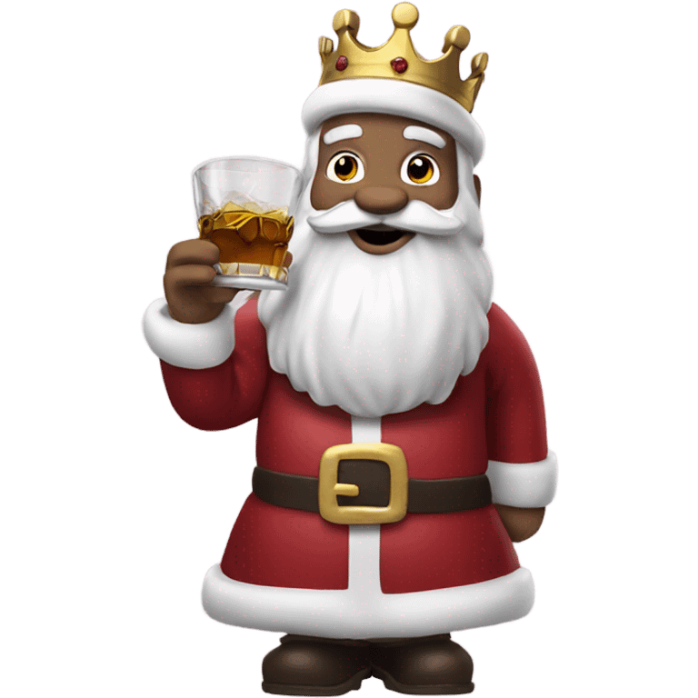 Santa Claus drinking crown royal emoji