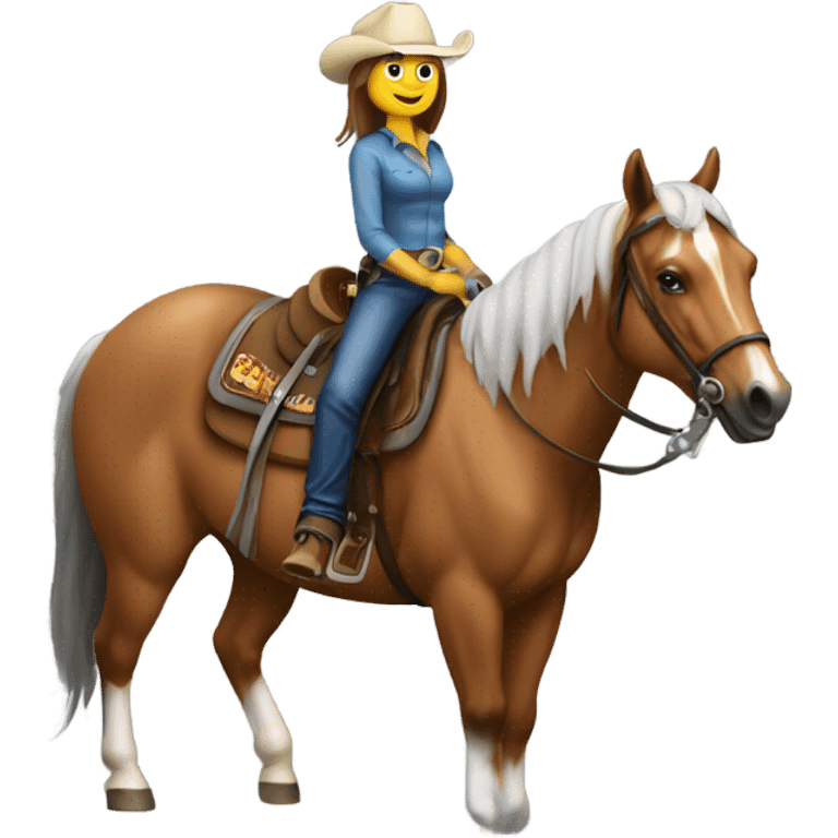 barrel racer on a horse emoji