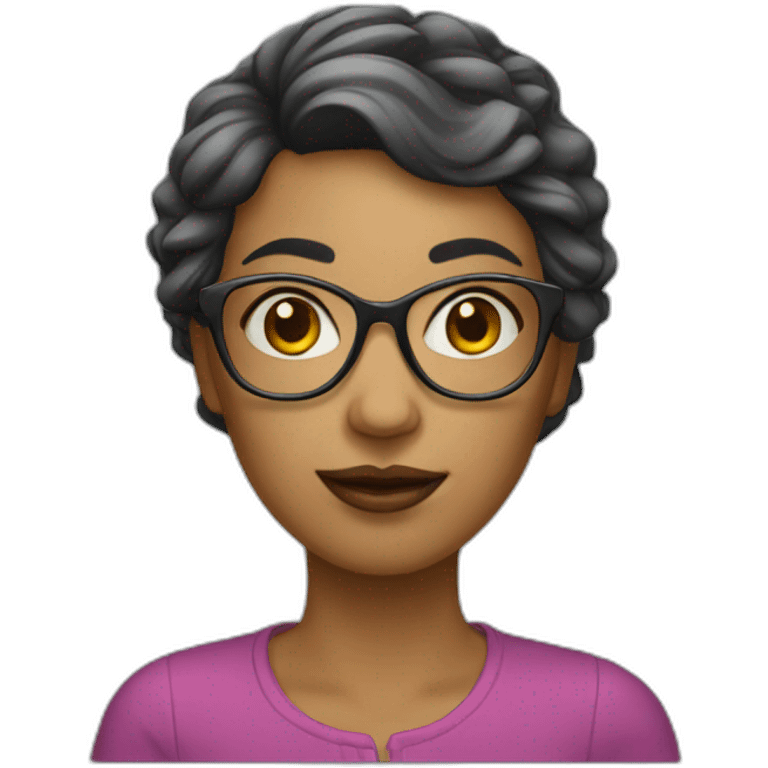 Femme a lunette emoji