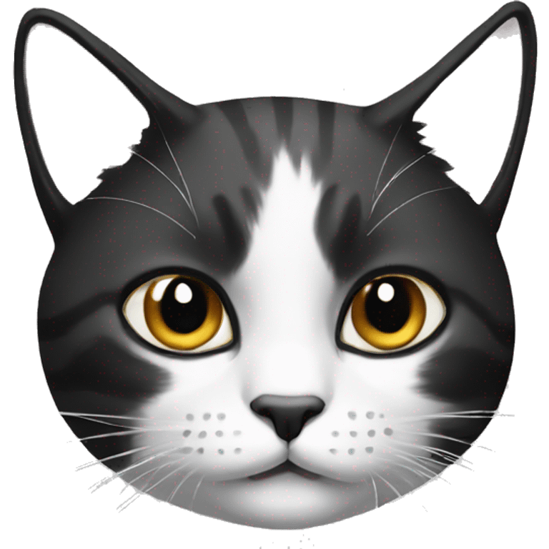 cat black and white emoji