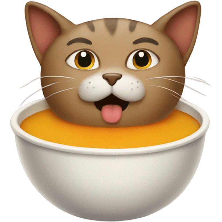 Cat soup emoji