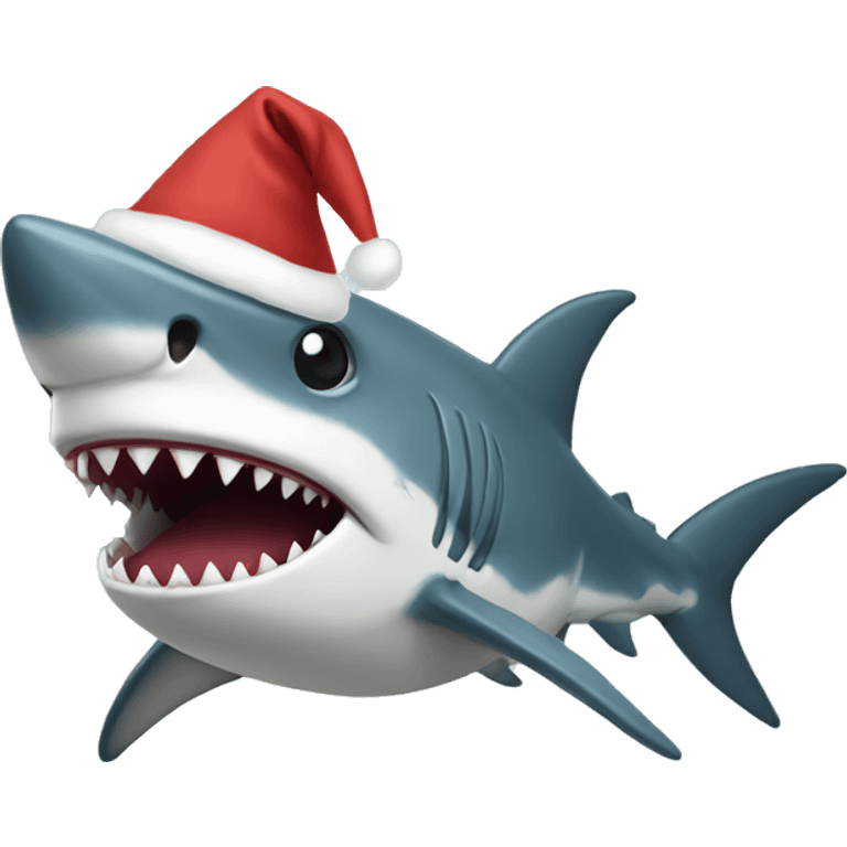 Christmas shark emoji