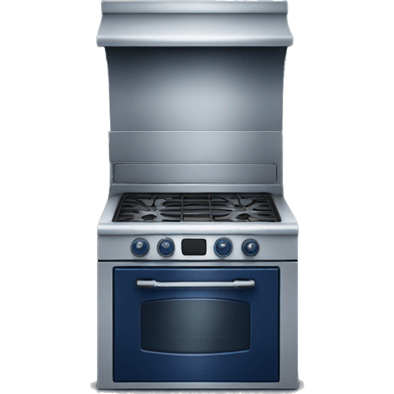 Realistic navy blue oven isolated.  emoji