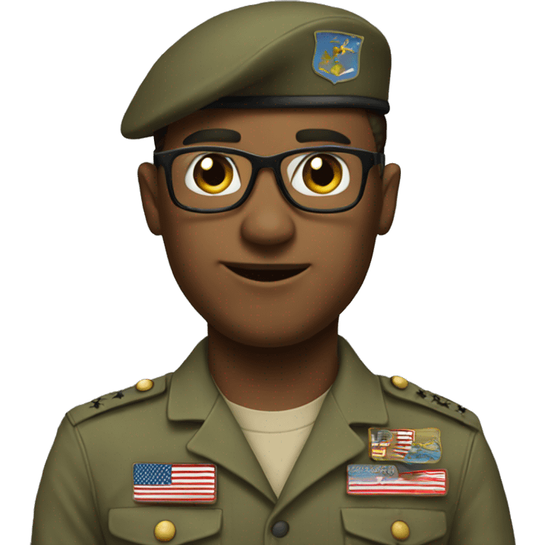 Miltary nerd emoji