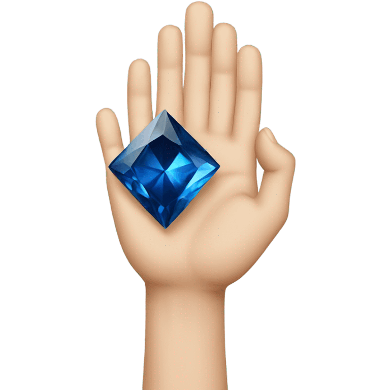 dark blue diamond in hand emoji