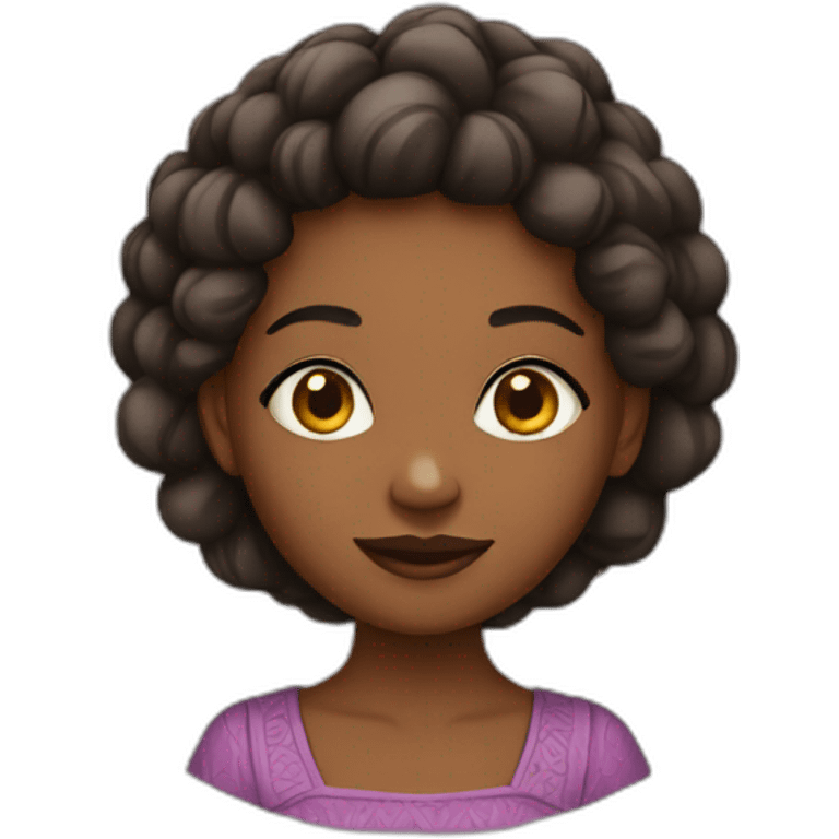 Fille africaine emoji