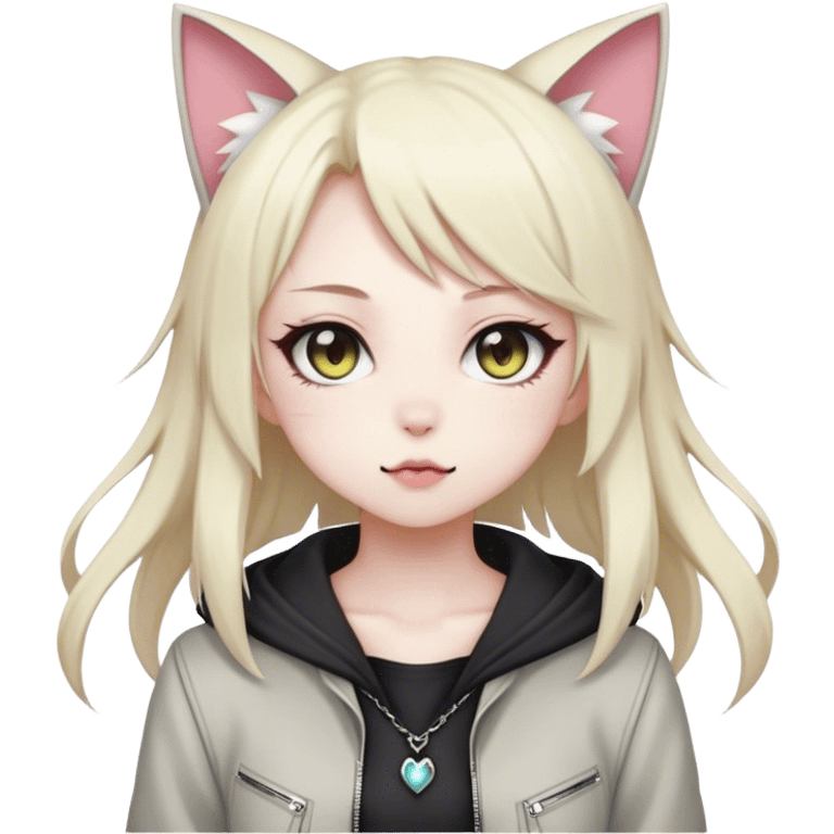 Edgy Kawaii Cute Cool Beautiful Elegant Pretty Anime Catgirl emoji