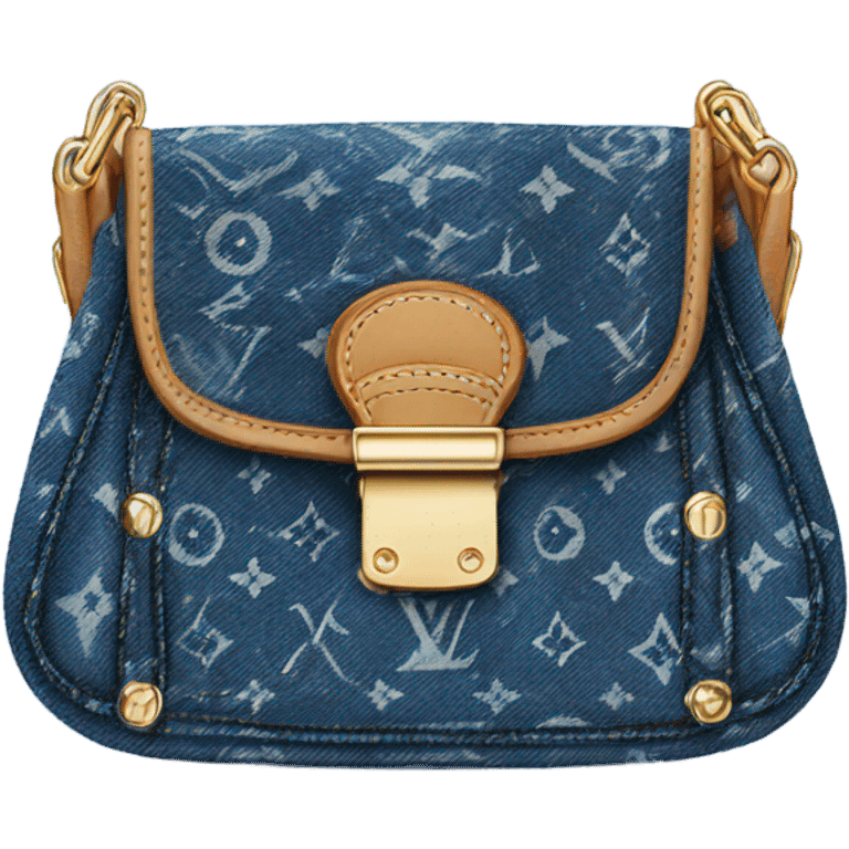 Louis Vuitton denim purse emoji