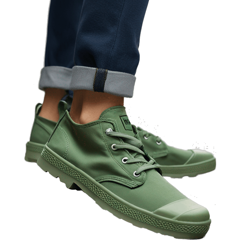 Original Palladium pampa Mens Low Green Low Low Low flat flat emoji