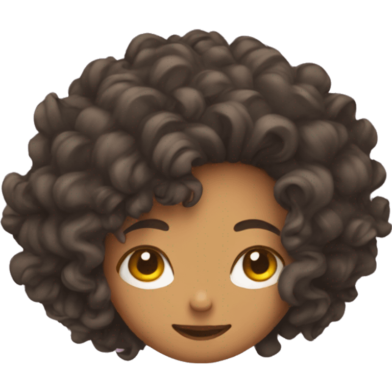 face plant girl with curly hair emoji