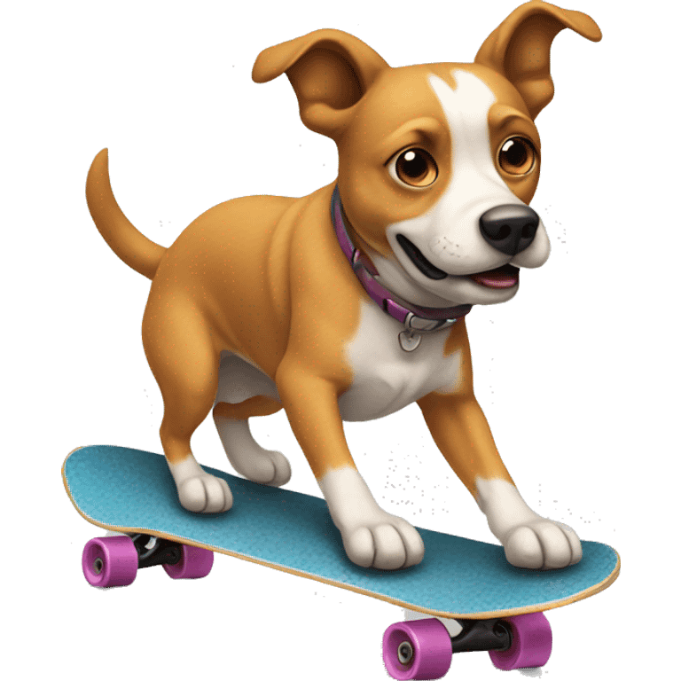 Skateboarding dog emoji