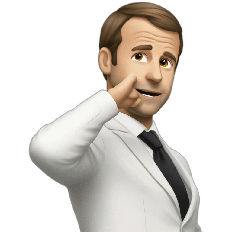 Macron dab emoji