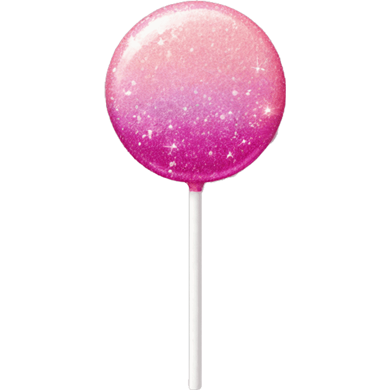 Pink ombre lollipop with glitter  emoji