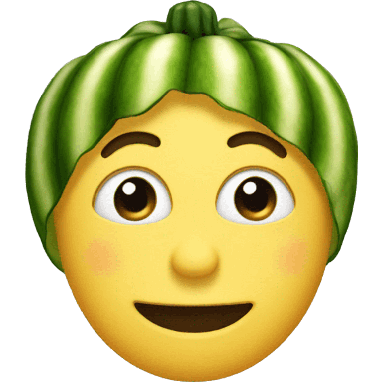 face as a zuccini  emoji