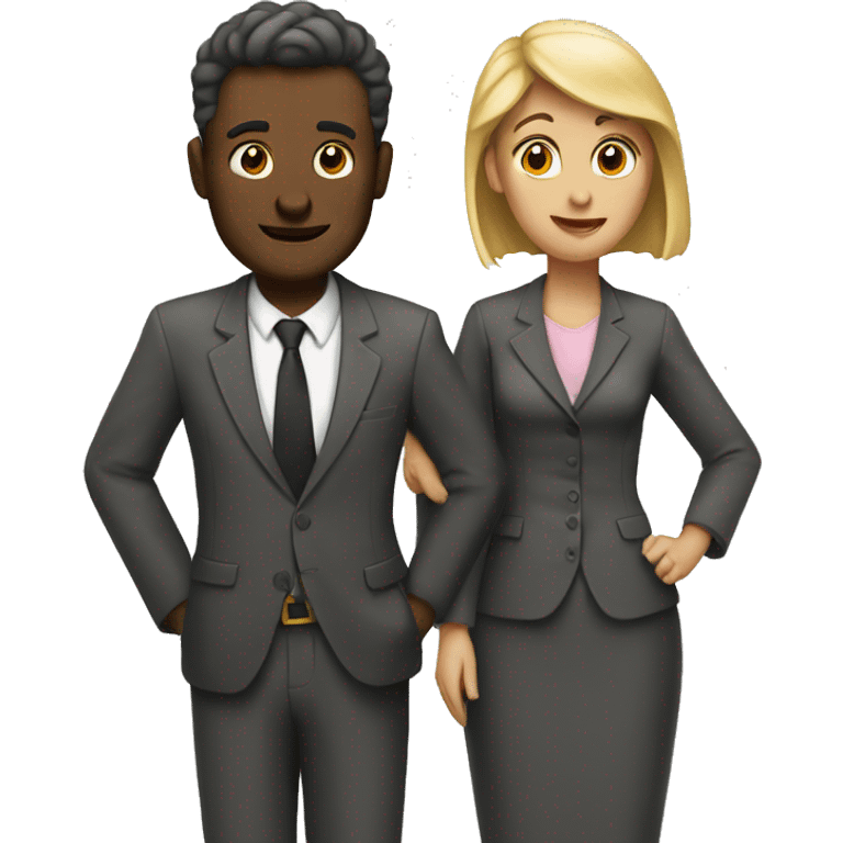 man and woman with an idea emoji