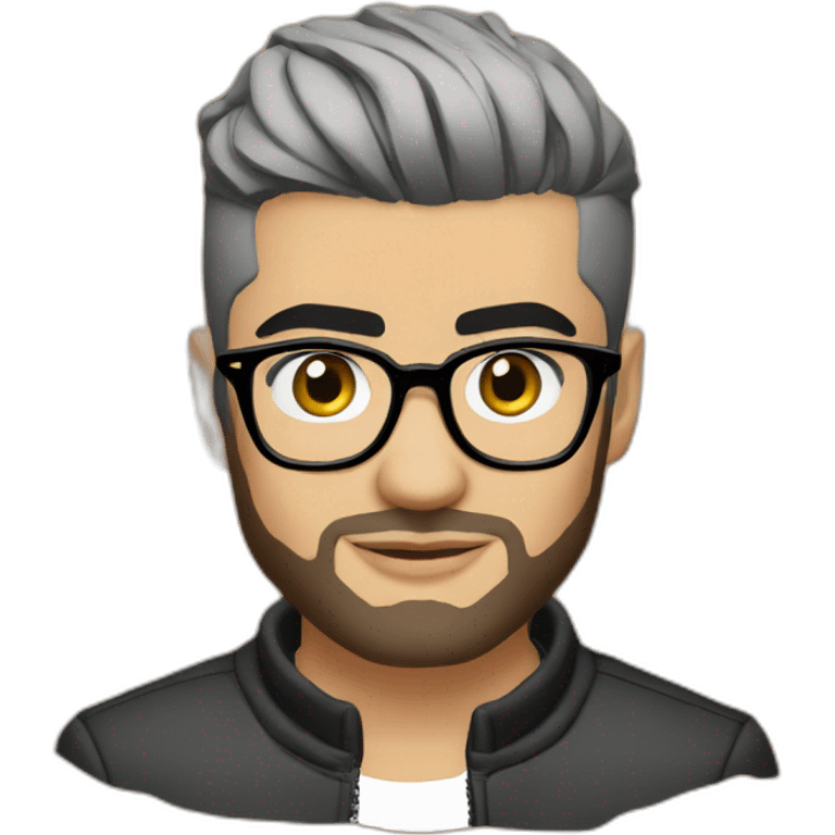 zayn malik with spectacles and macbook emoji