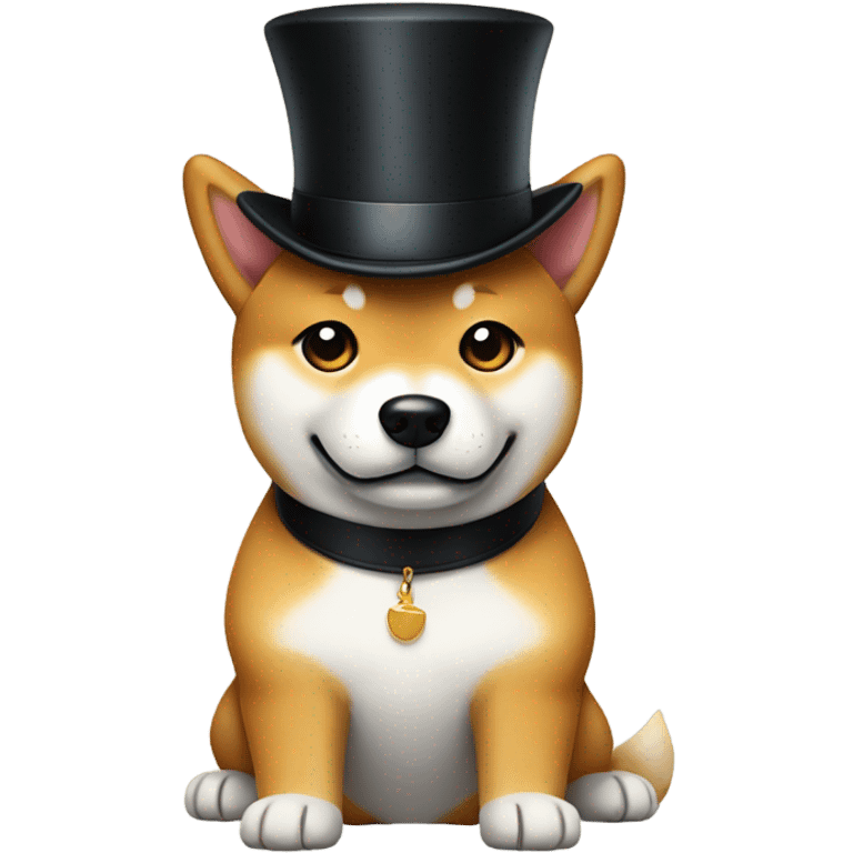 Shiba Inu with top hat emoji