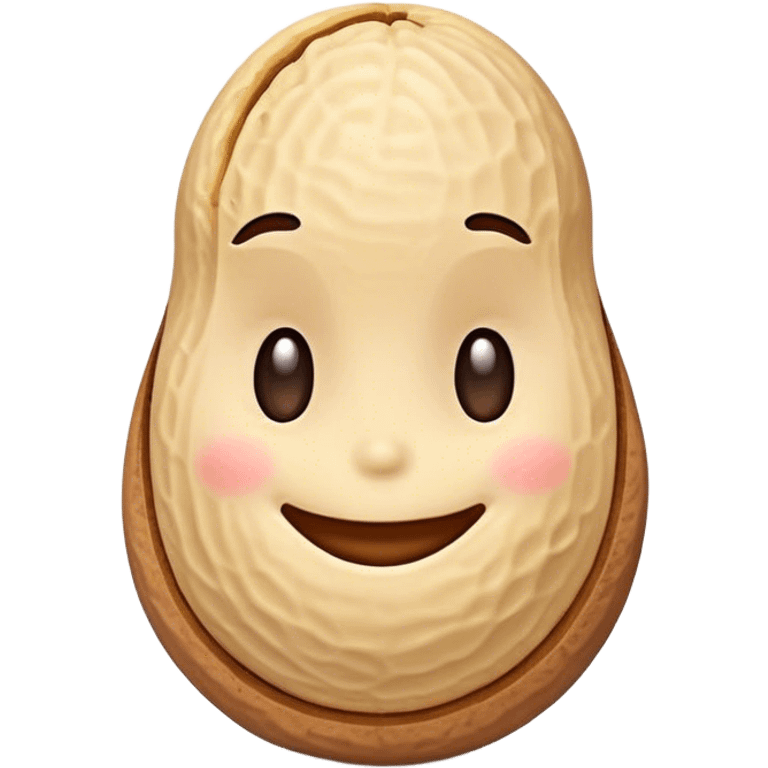 Peanut with a face on it  emoji