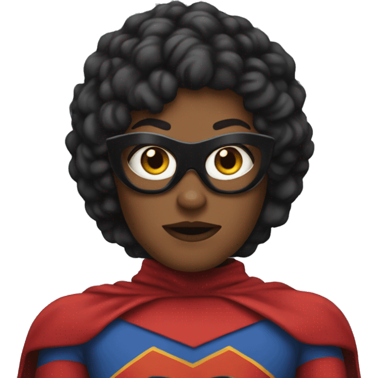 Michele as a superhero emoji