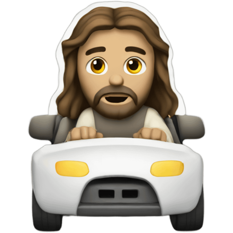 Jesus car driving emoji