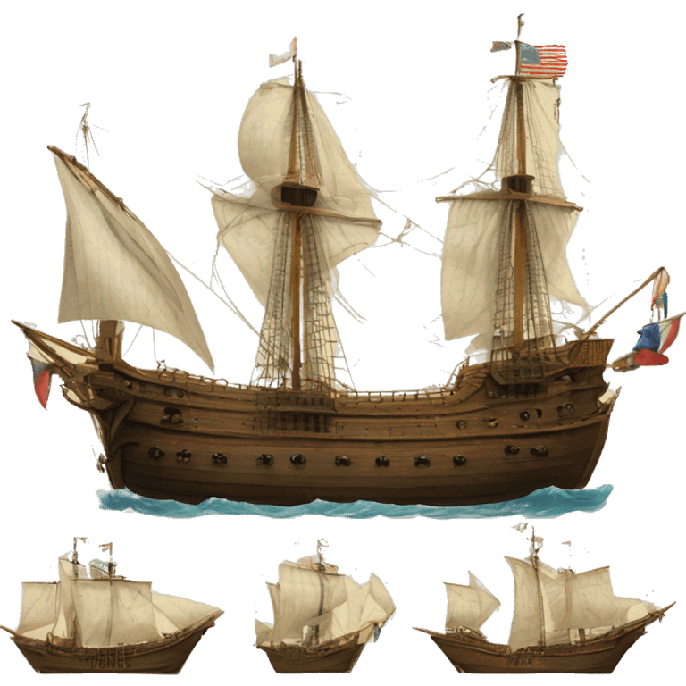 Corvette ship XVII century emoji