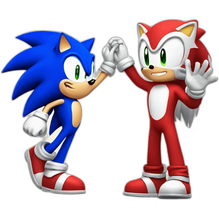 Sonic high-five emoji