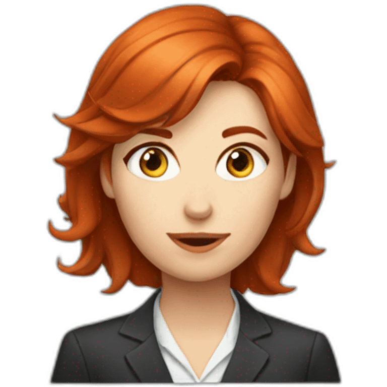 female redhead QA manager rolling eyes emoji