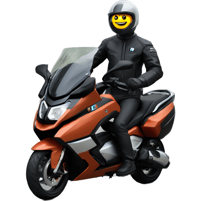 Me on BMW C650GT black emoji