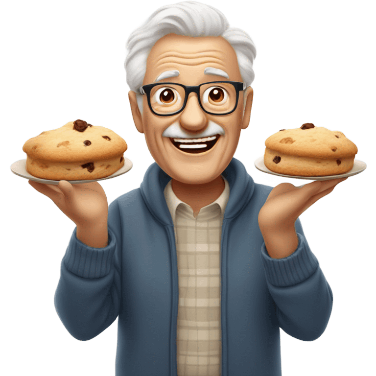 Old guy Throwing scones emoji