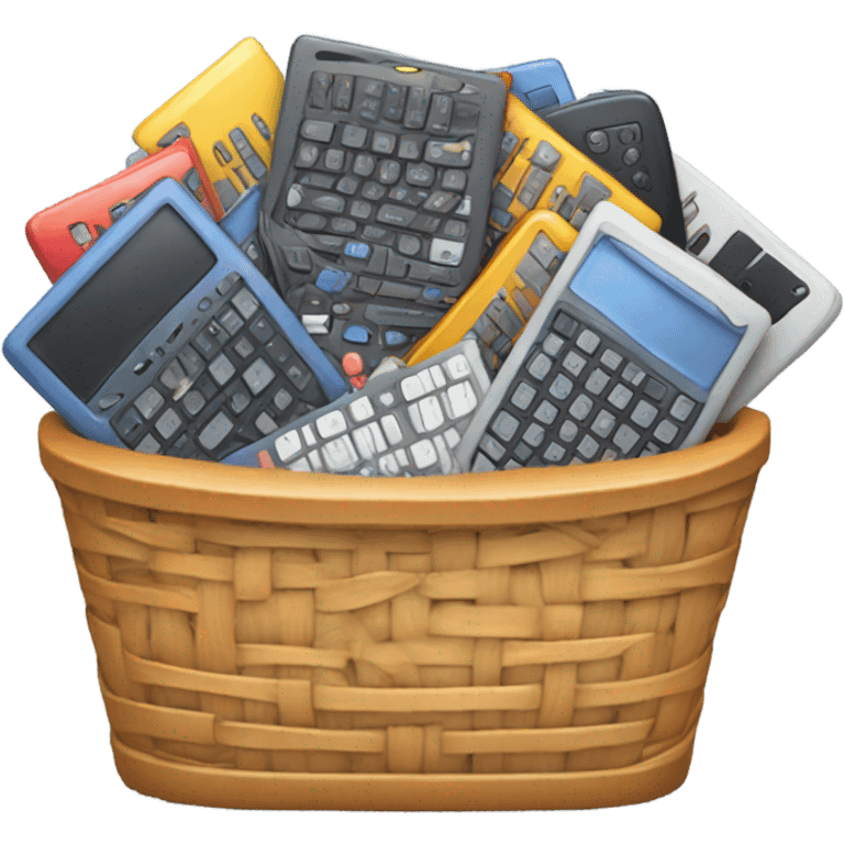 a basket full of keyboards emoji