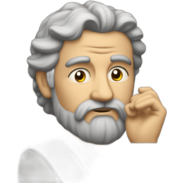 Stoic philosopher thinking emoji