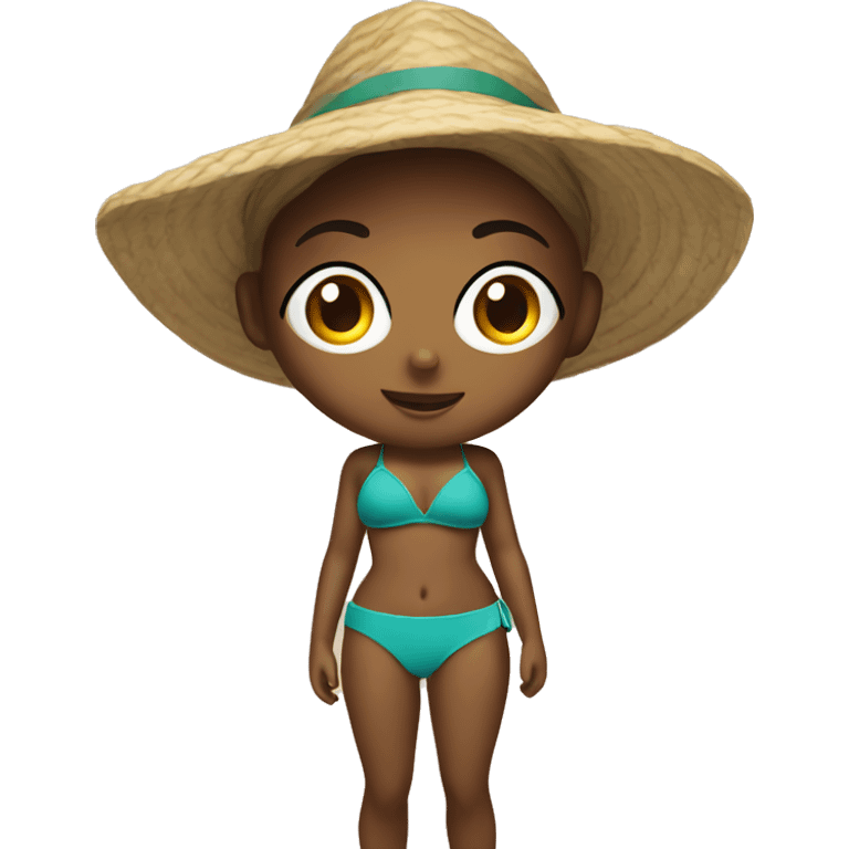 Bikini girl at beach emoji