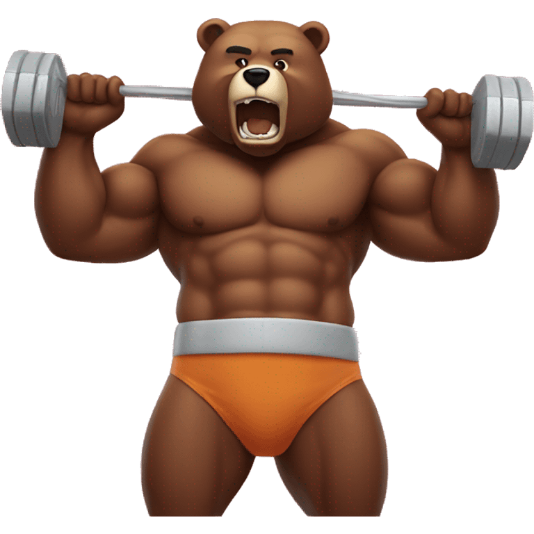 Bear muscle eating emoji