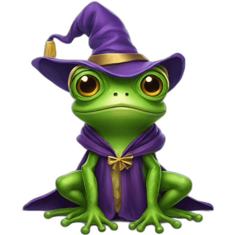 Wizard frog emoji