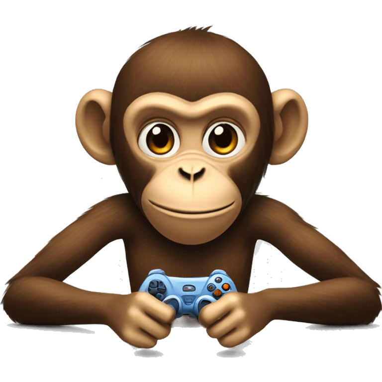 monkey playing video games emoji