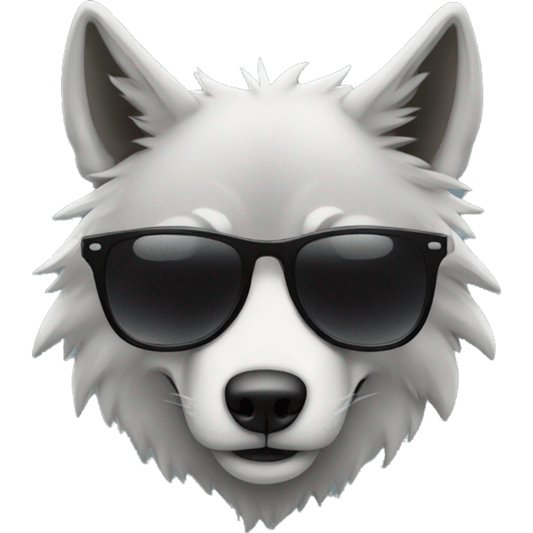 The wolf with sunglasses emoji