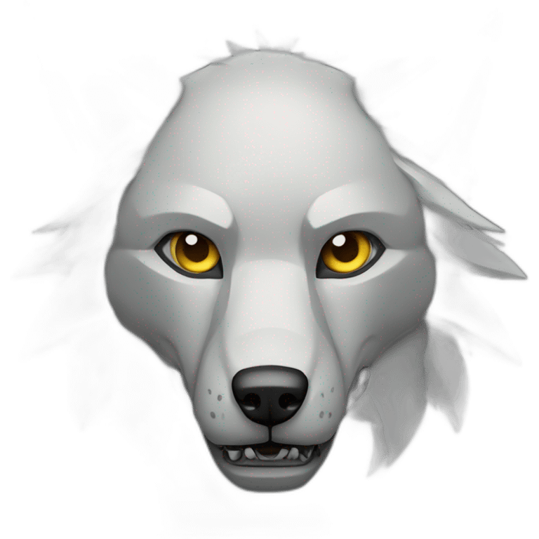 mecha wolf head emoji