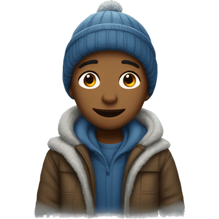 Winter boy  emoji